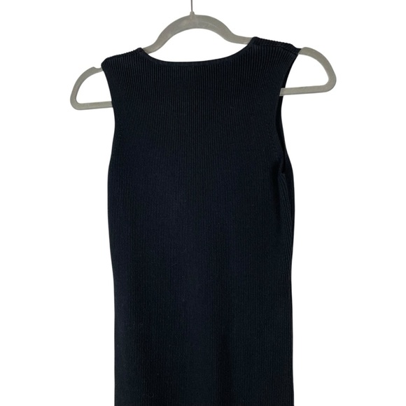 SNDYS Revolve Everyday Black Ribbed Sleeveless Bodycon Midi Dress Size S - Picture 3 of 5